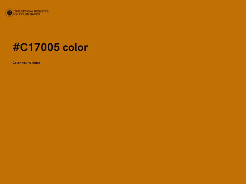 #C17005 color image