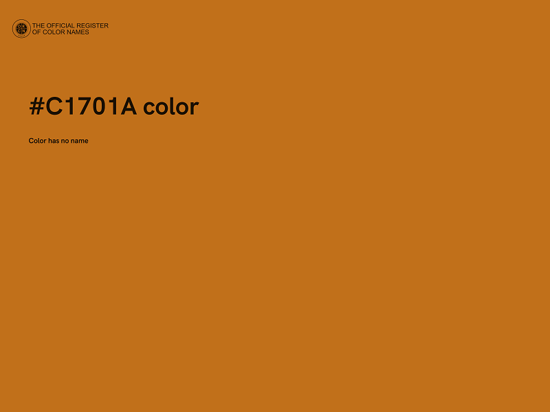 #C1701A color image