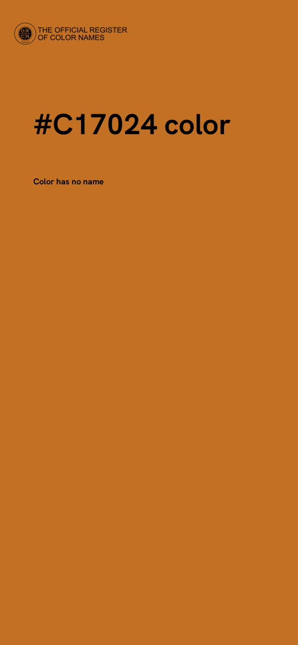 #C17024 color image