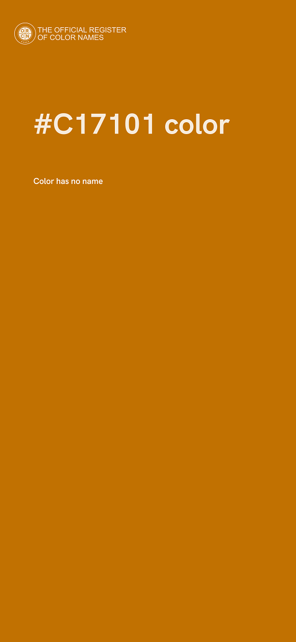#C17101 color image