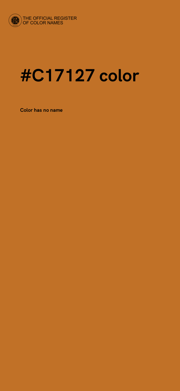 #C17127 color image