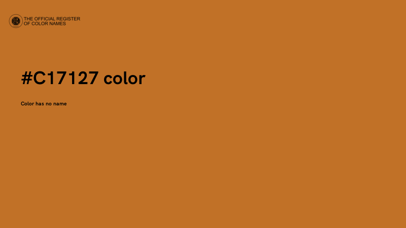 #C17127 color image