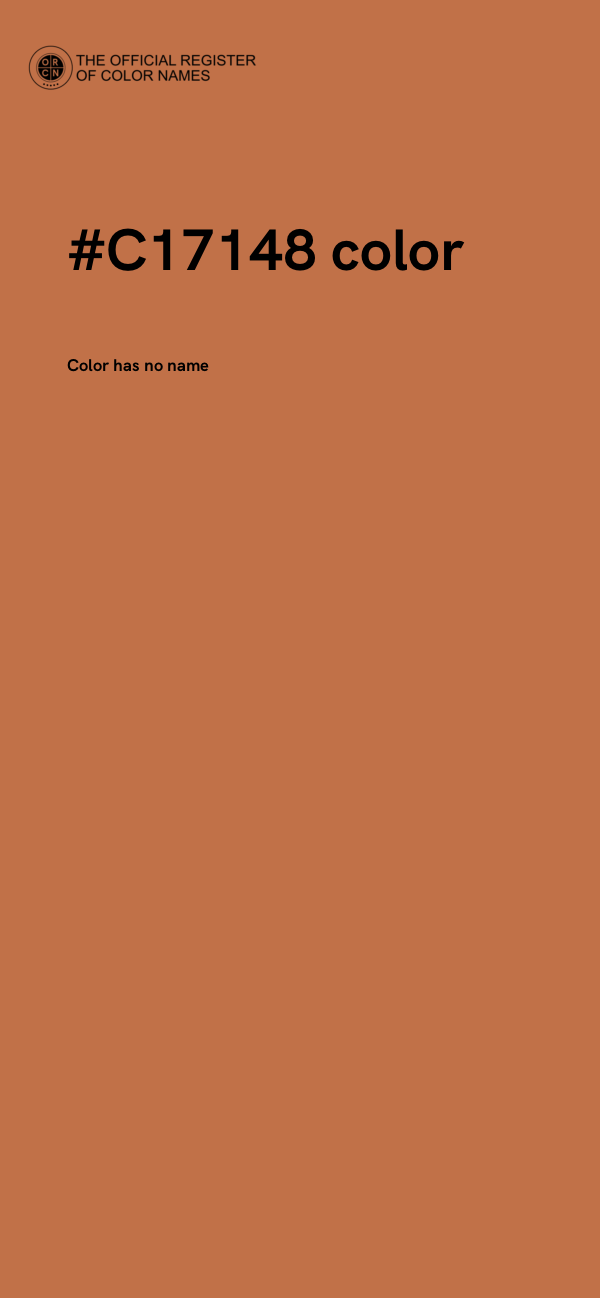 #C17148 color image