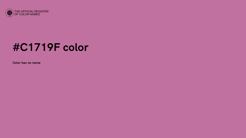 #C1719F color image
