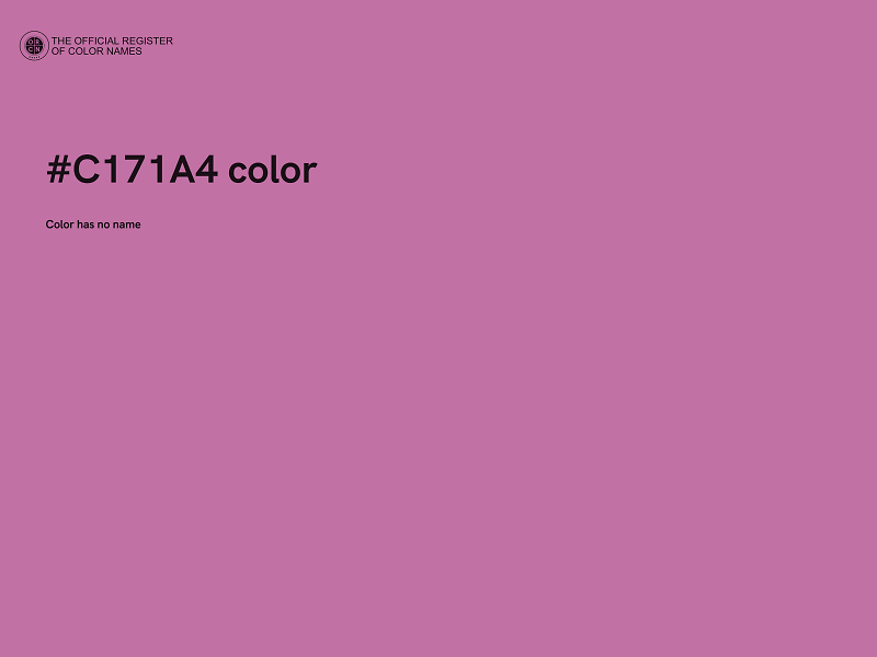 #C171A4 color image