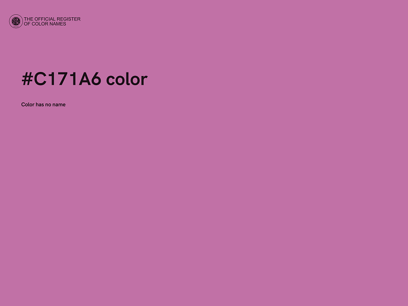 #C171A6 color image