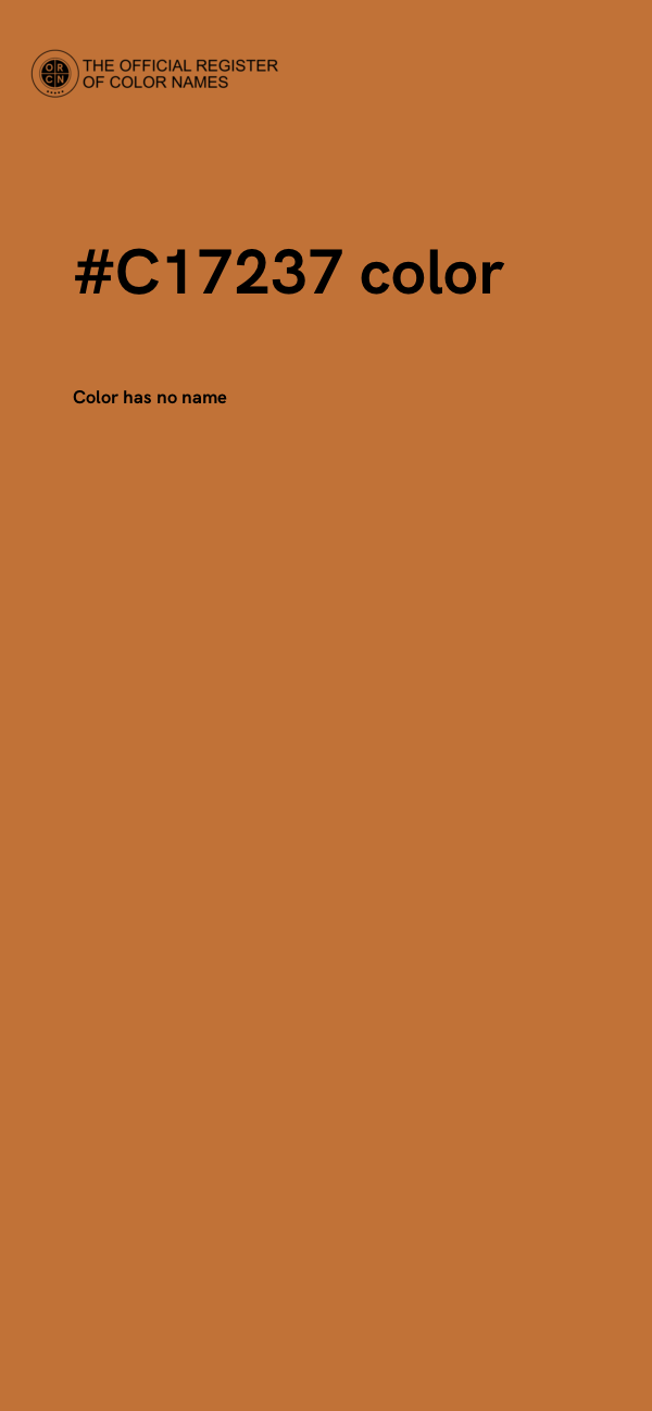 #C17237 color image