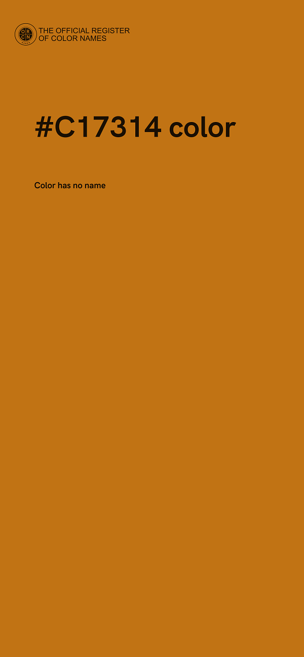 #C17314 color image