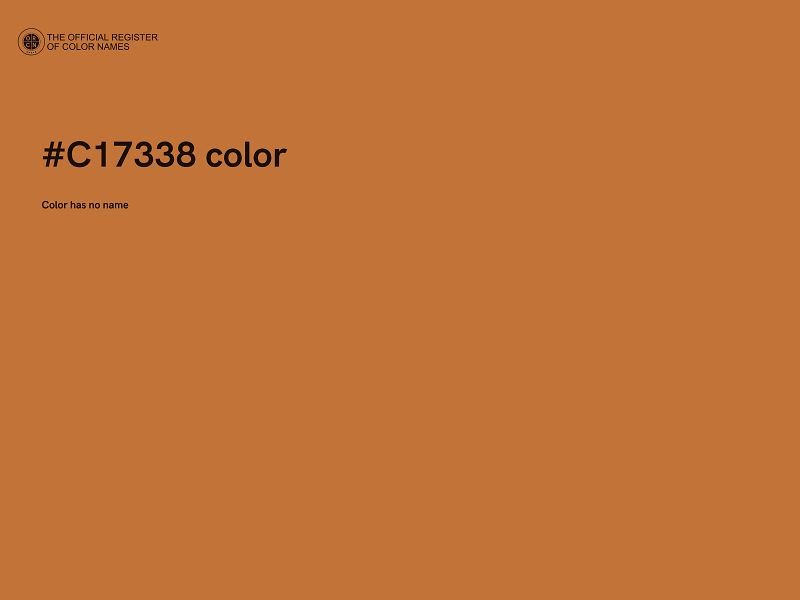 #C17338 color image