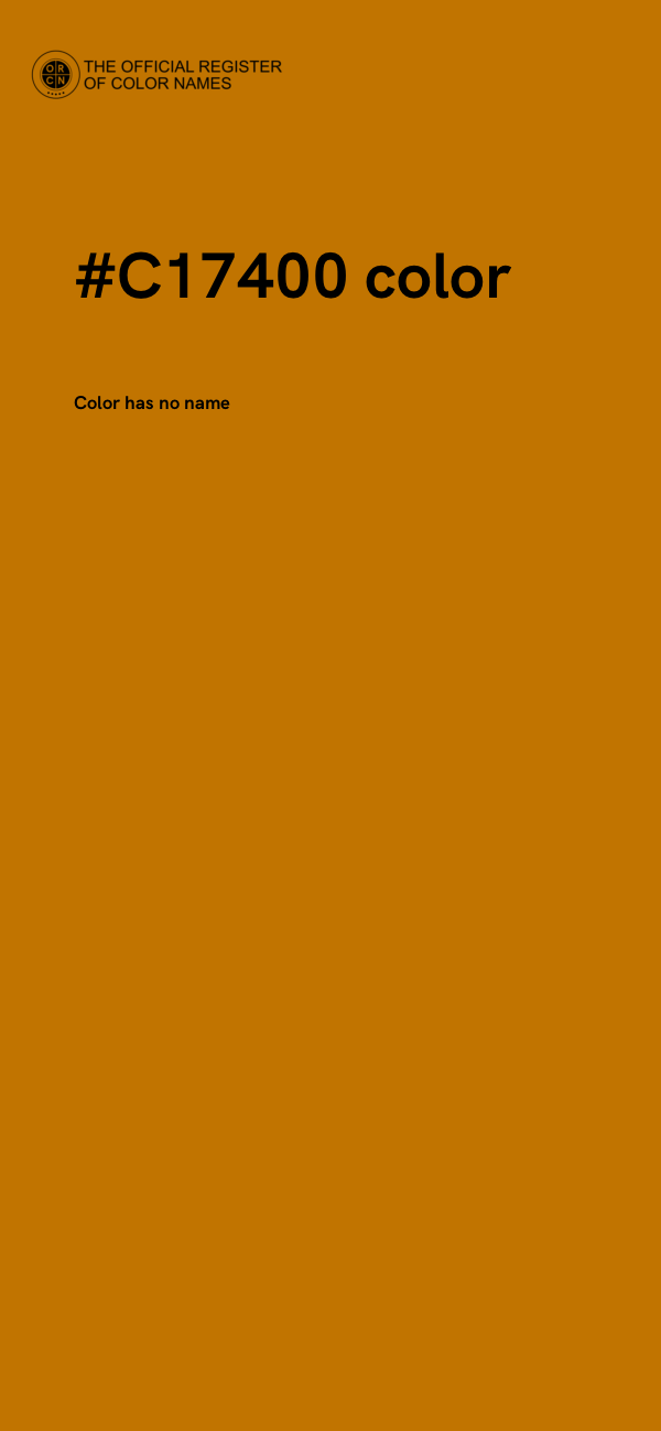 #C17400 color image