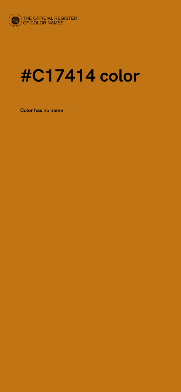 #C17414 color image