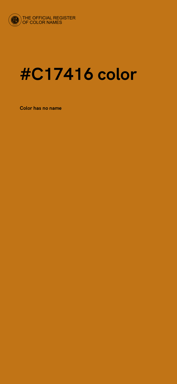#C17416 color image
