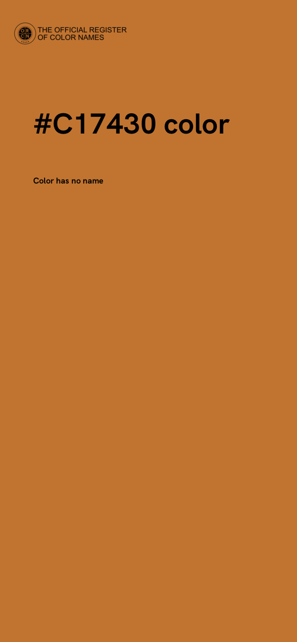 #C17430 color image