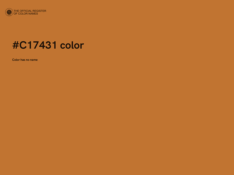 #C17431 color image