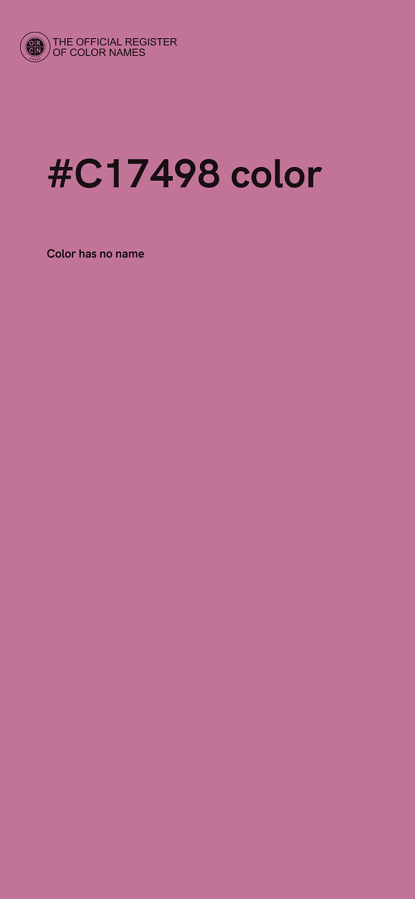 #C17498 color image