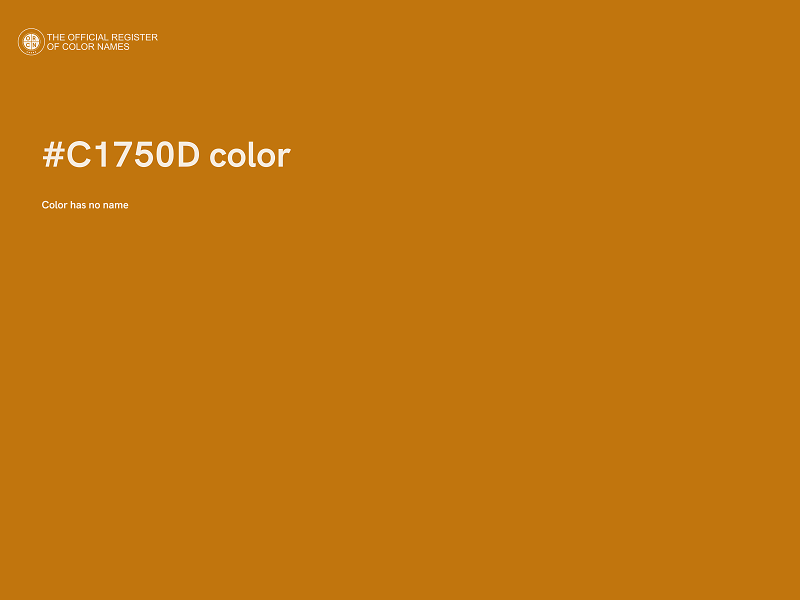 #C1750D color image