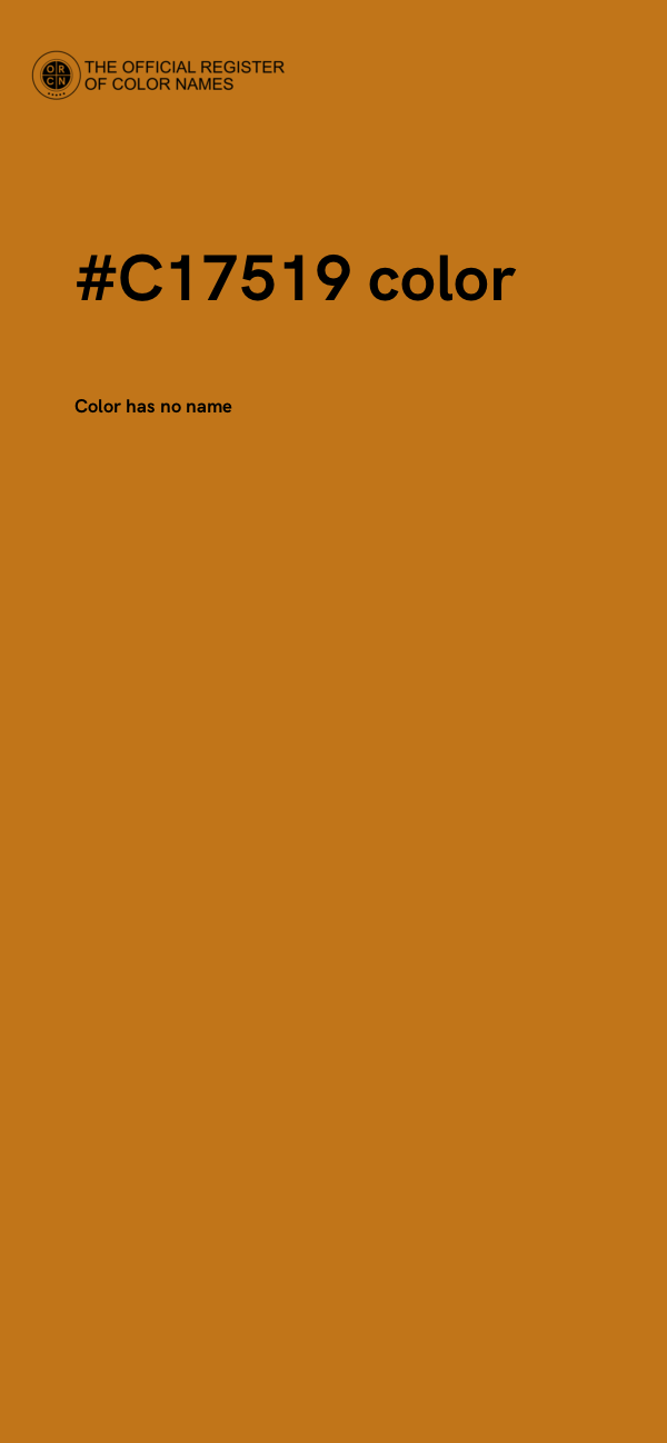 #C17519 color image