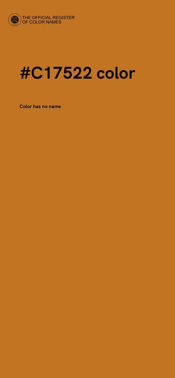 #C17522 color image