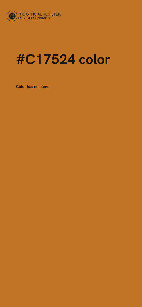 #C17524 color image