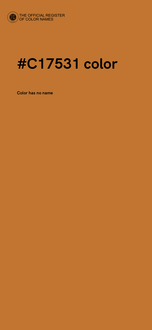 #C17531 color image