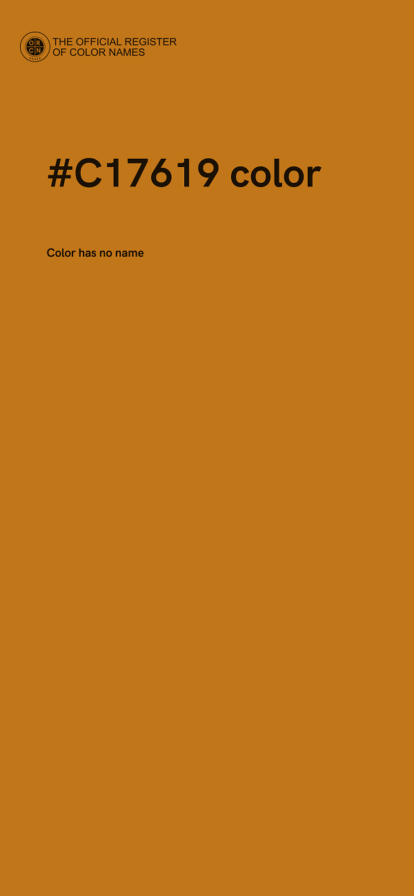 #C17619 color image