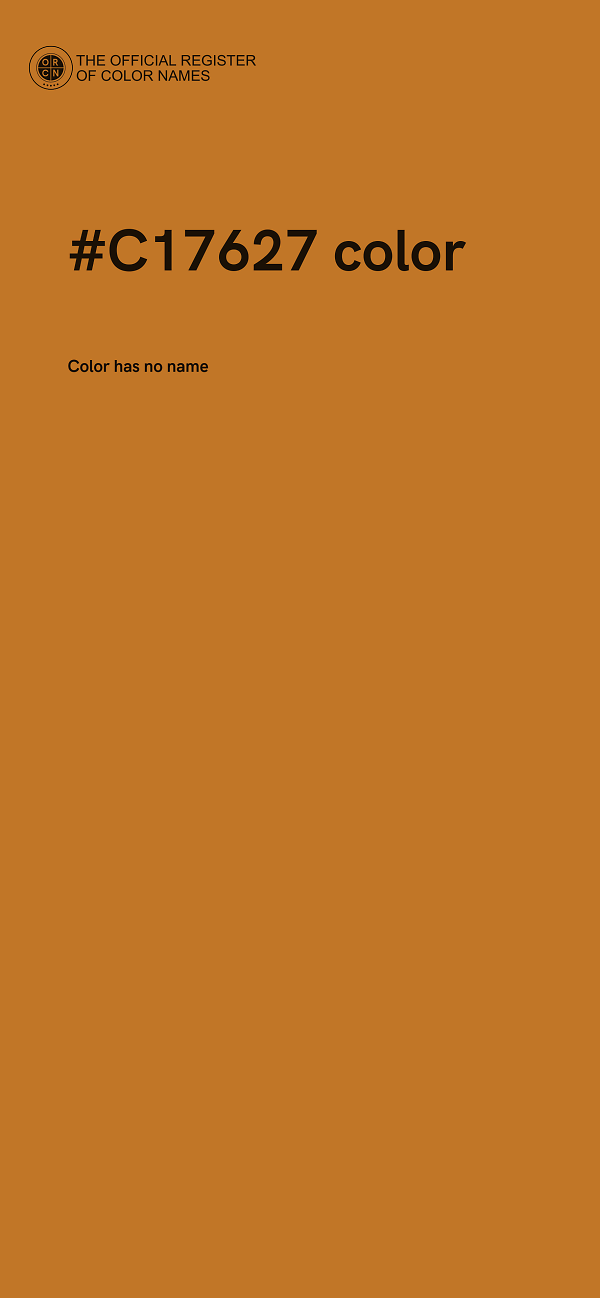 #C17627 color image