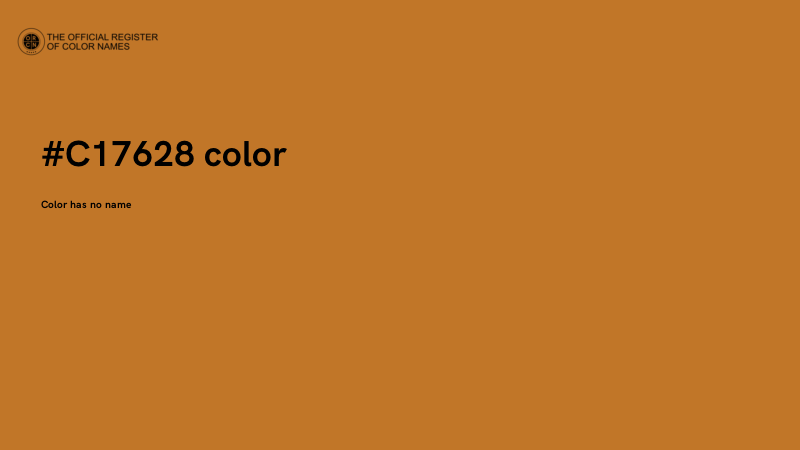 #C17628 color image