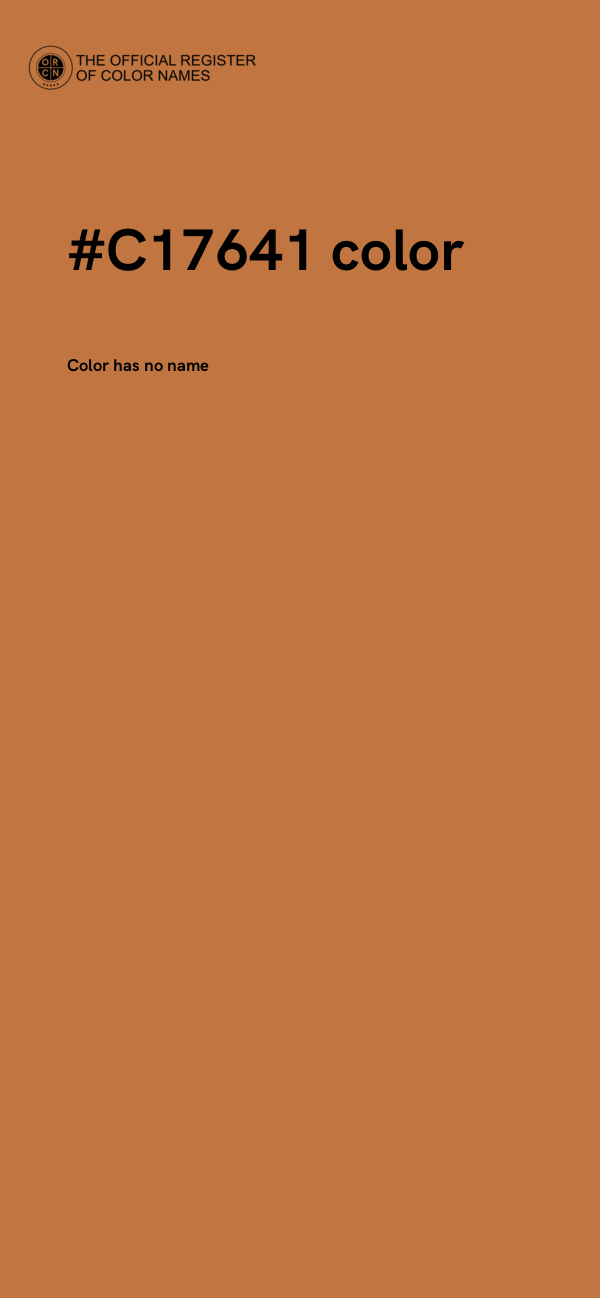 #C17641 color image