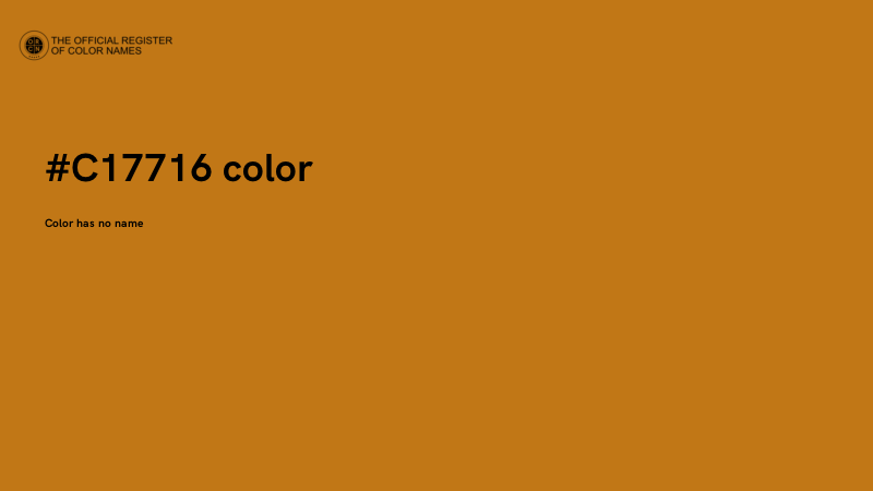 #C17716 color image