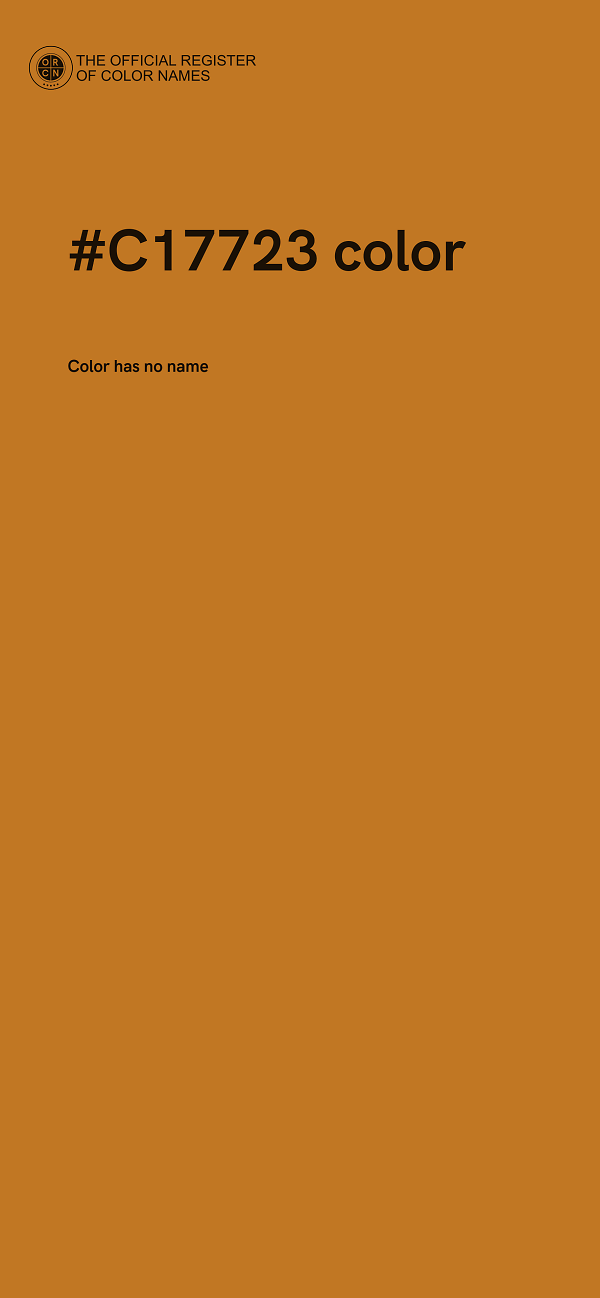#C17723 color image