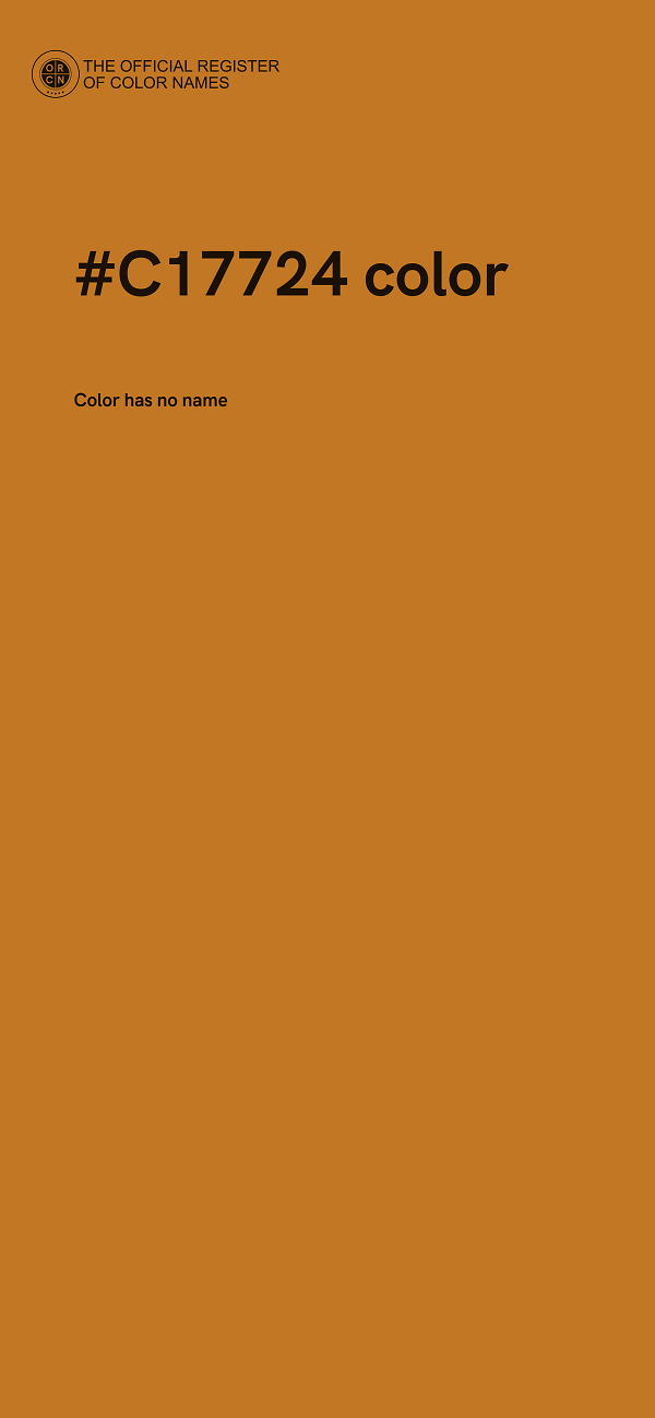 #C17724 color image