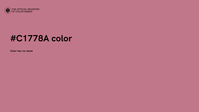 #C1778A color image