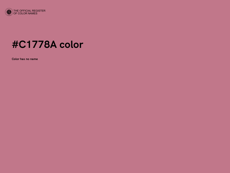 #C1778A color image