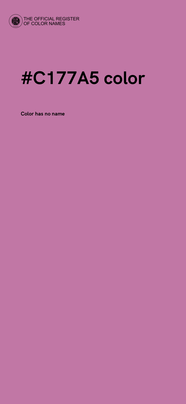 #C177A5 color image