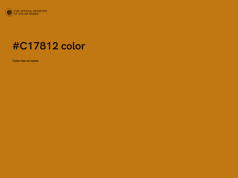 #C17812 color image