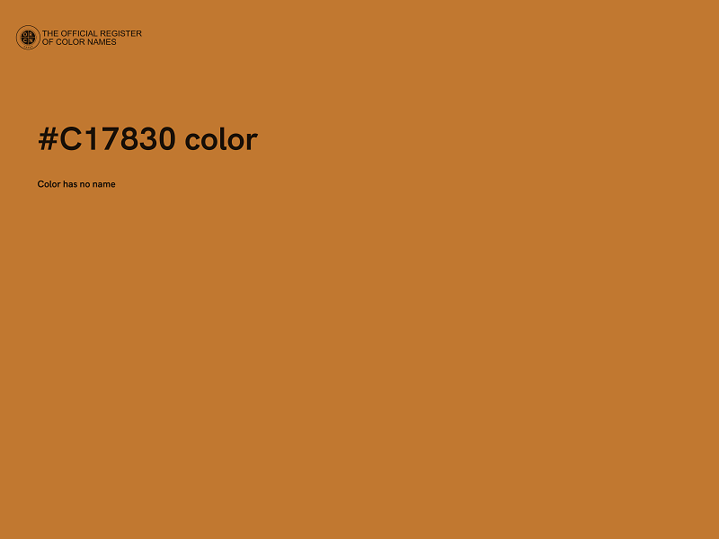 #C17830 color image