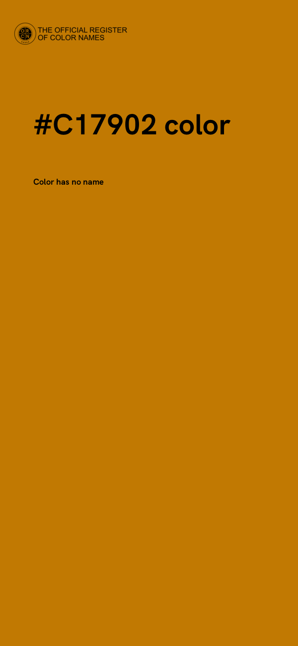 #C17902 color image