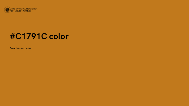 #C1791C color image