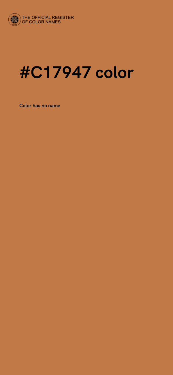 #C17947 color image