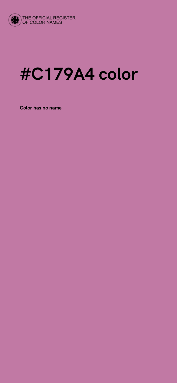 #C179A4 color image