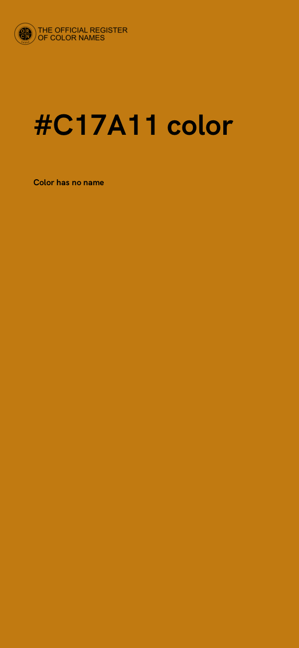 #C17A11 color image