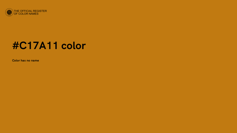 #C17A11 color image