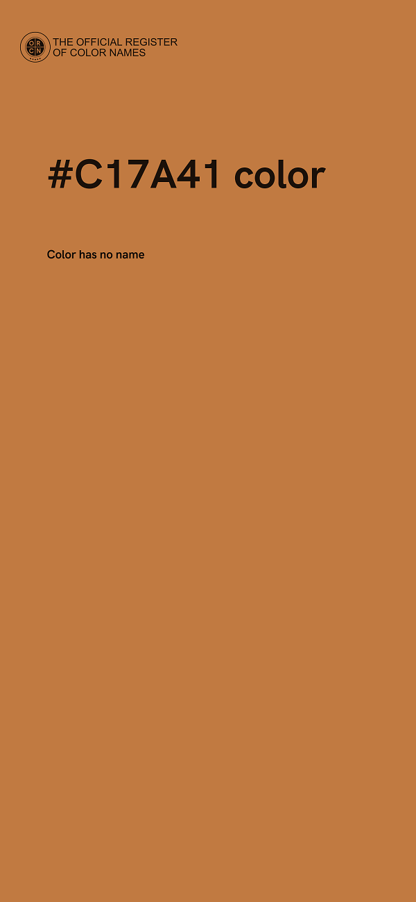 #C17A41 color image
