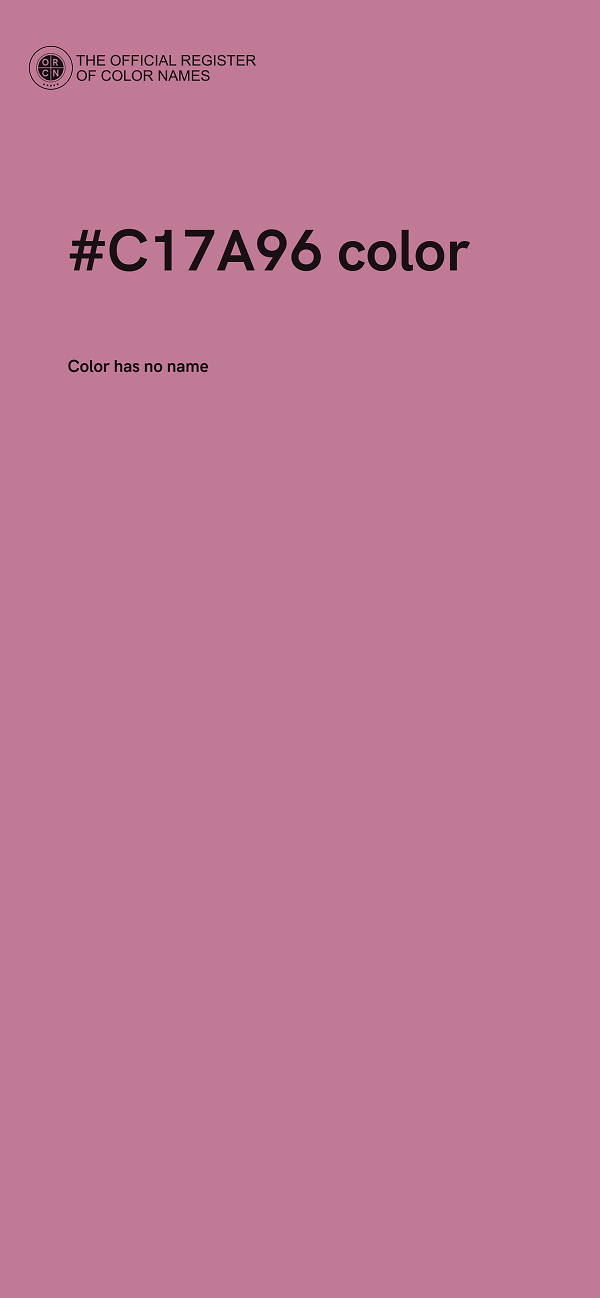 #C17A96 color image