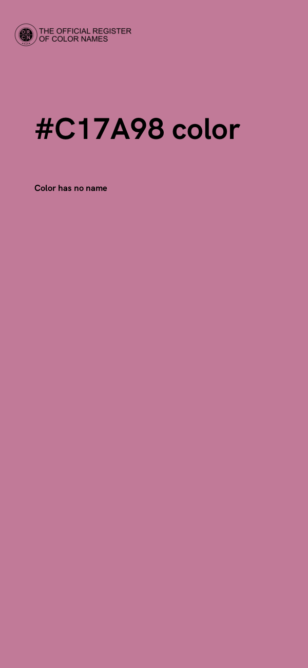 #C17A98 color image