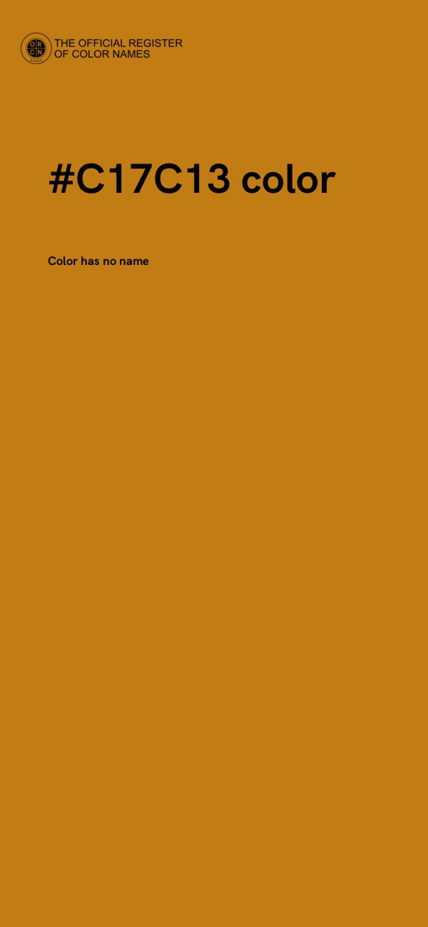 #C17C13 color image