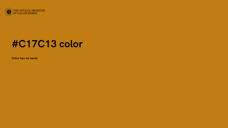 #C17C13 color image