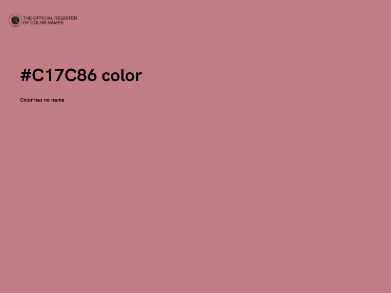 #C17C86 color image