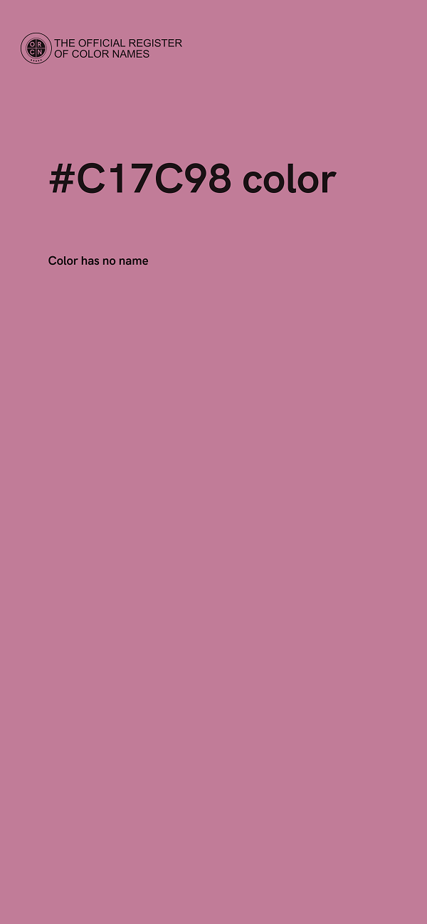 #C17C98 color image