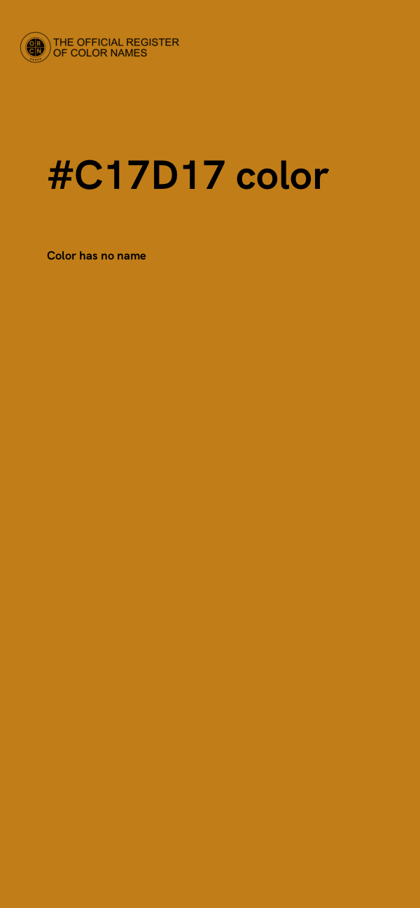 #C17D17 color image